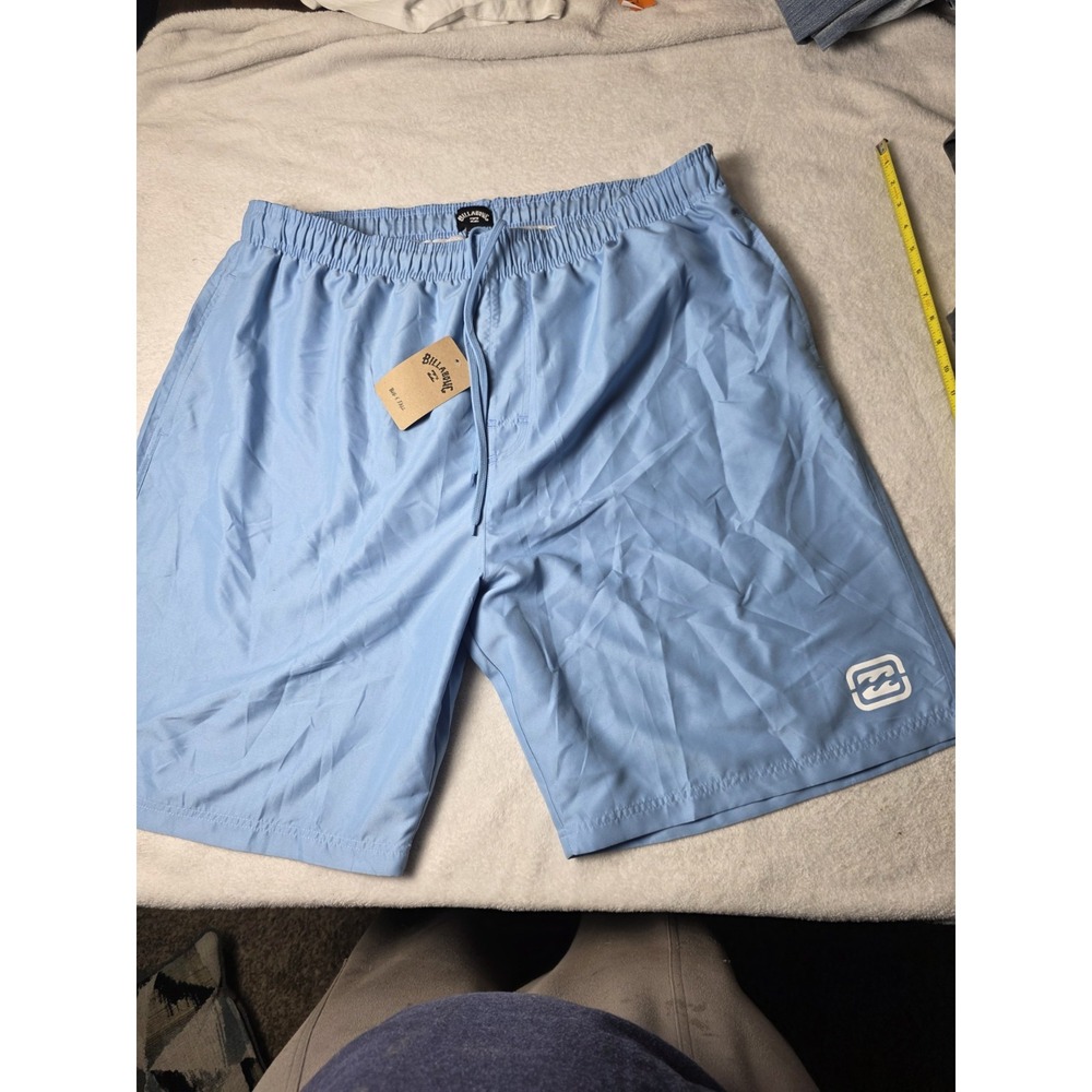 Billabong Men's Swim Trunks 2XL Light Blue Board Shorts Drawstring NWT